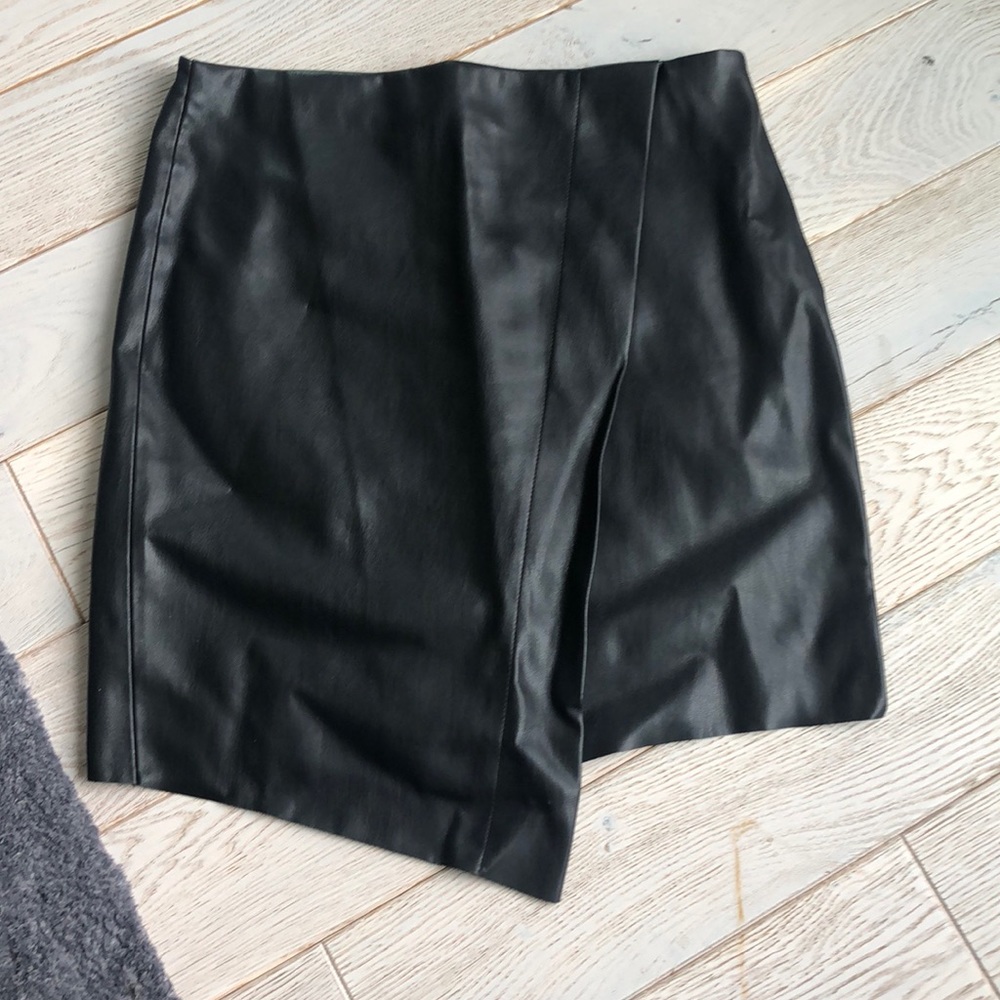 Faux leather skirt